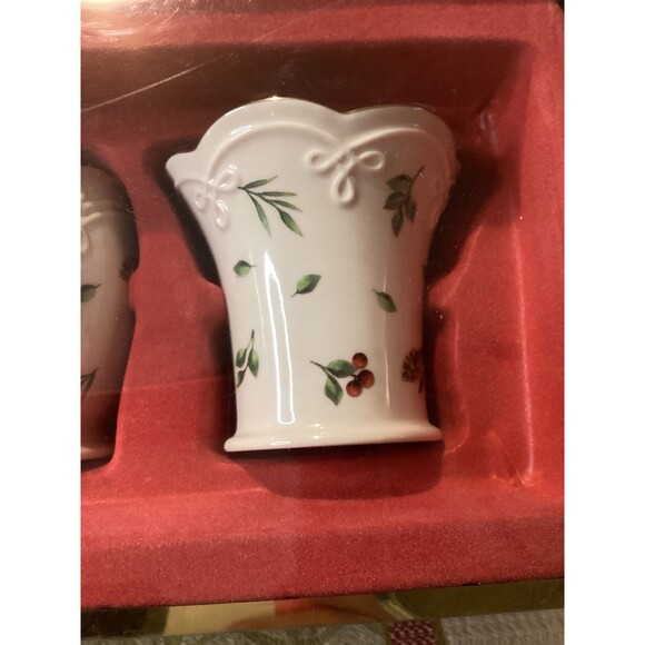 Lenox Williamsburg Boxwood and Pine Set of 3 Votive Candle Holders New - Picture 5 of 16